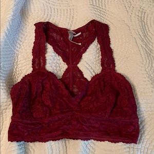 Free People Bralette Maroon